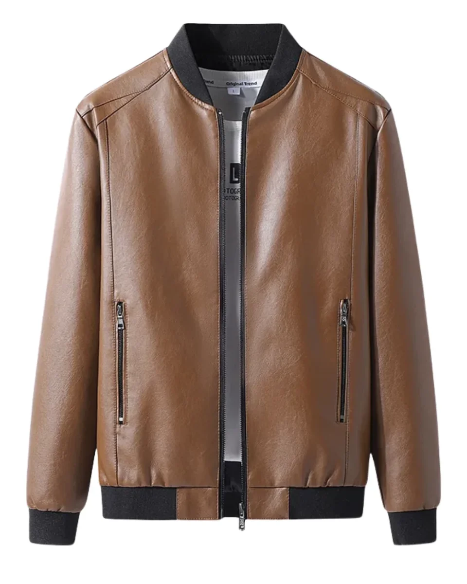 Chaqueta de cuero elegante