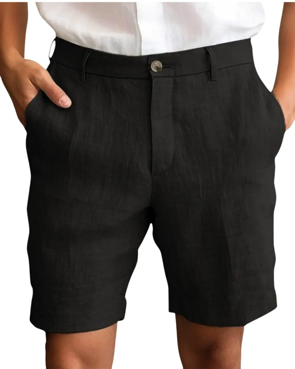 Pantalones cortos elegantes de lino
