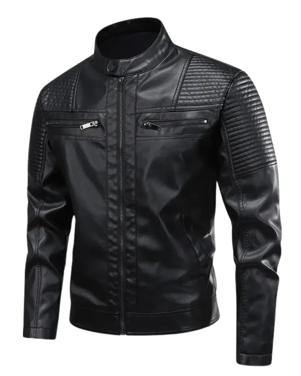 Chaqueta de cuero clásica - Imagen 2