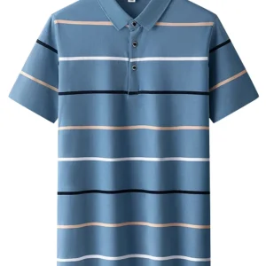 Elegante camiseta polo a rayas