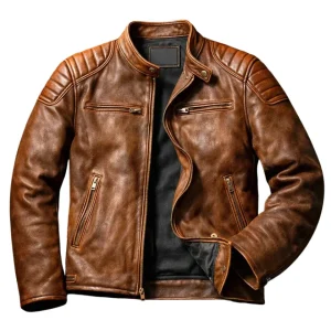 Chaqueta de cuero informal