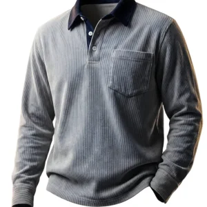 Elegante camiseta polo de pana