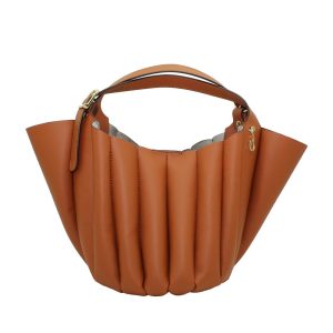 Bolso Abanico en Piel Plisada