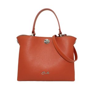 Bolso con Asa de Mano y Cierre de Broche