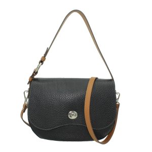 Bolso de Asa Media con Solapa y Broche