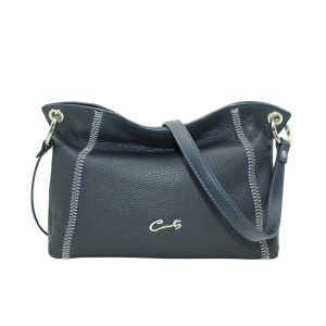 Bolso Bandolera con Costuras Zigzag