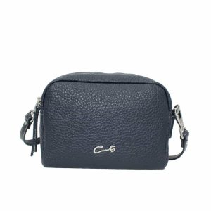 Bolso de Bandolera en Piel con Bolsillo Trasero