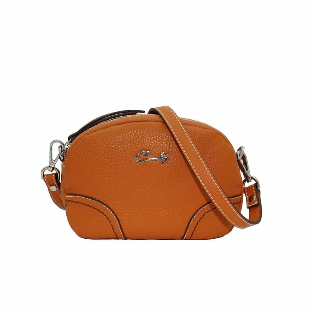 Bolso Bandolera en Piel con Doble Cremallera - Imagen 2