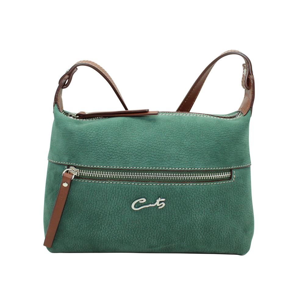 Bolso de Bandolera en Piel Nobuk Combinado - Imagen 2