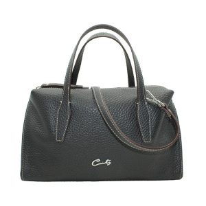 Bolso Bowling de Piel con Bandolera