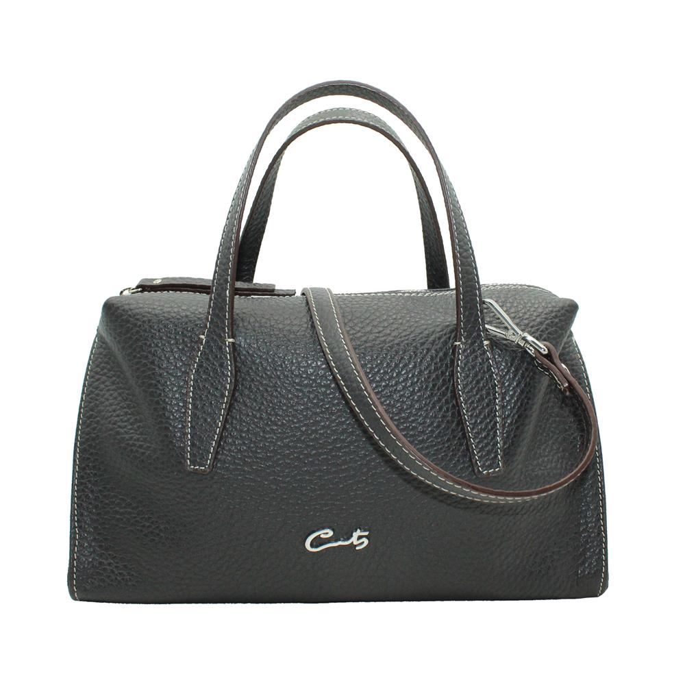 Bolso Bowling de Piel con Bandolera