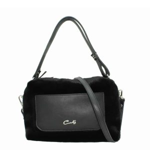 Bolso tipo Bowling en Piel y Pelo