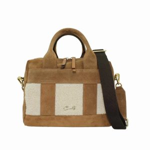Bolso Bowling en Piel Serraje y Borrego