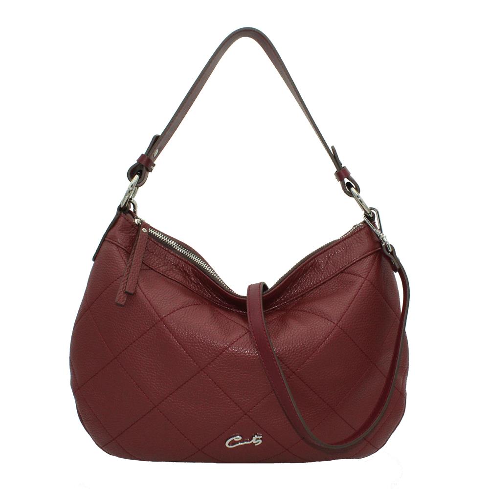 Bolso Hobo Acolchado de Piel con Bandolera - Imagen 2
