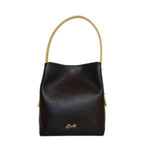 Bolso Hobo Negro con Asa Combinada