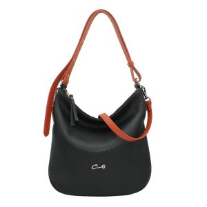 Bolso Hobo con Asa Regulable y Colores Combinados
