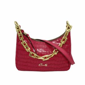 Bolso Hobo en Croco con Cadena