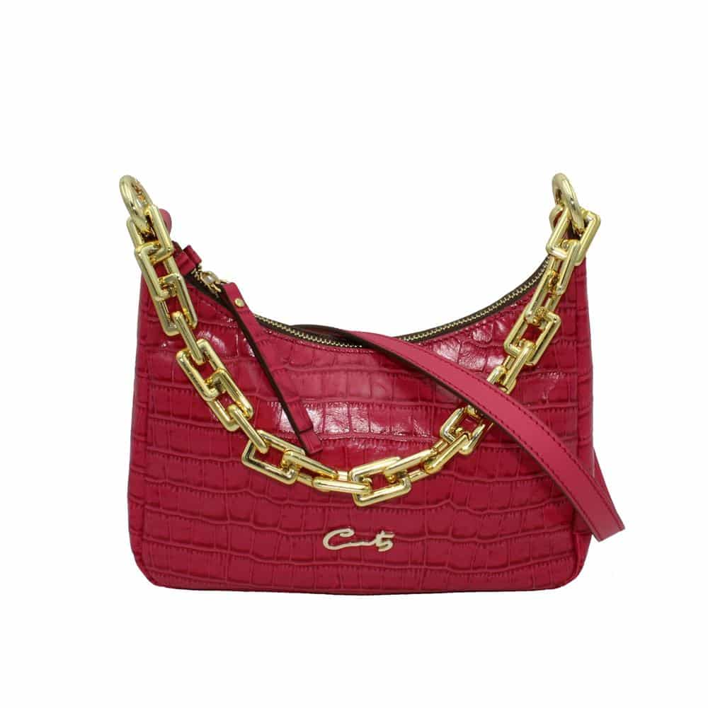 Bolso Hobo en Croco con Cadena