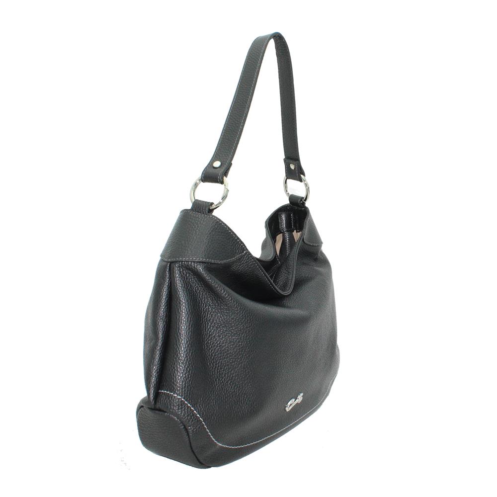 Bolso Hobo Grande con Costura al Contraste - Imagen 3