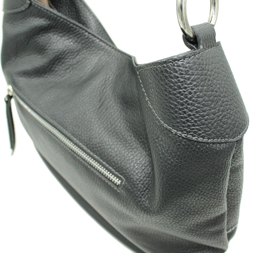 Bolso Hobo Grande con Costura al Contraste - Imagen 5