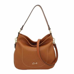 Bolso Hobo en Piel Granulada