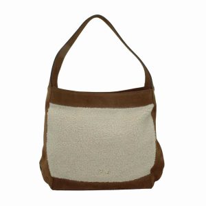 Bolso Hobo en Piel Serraje y Borrego