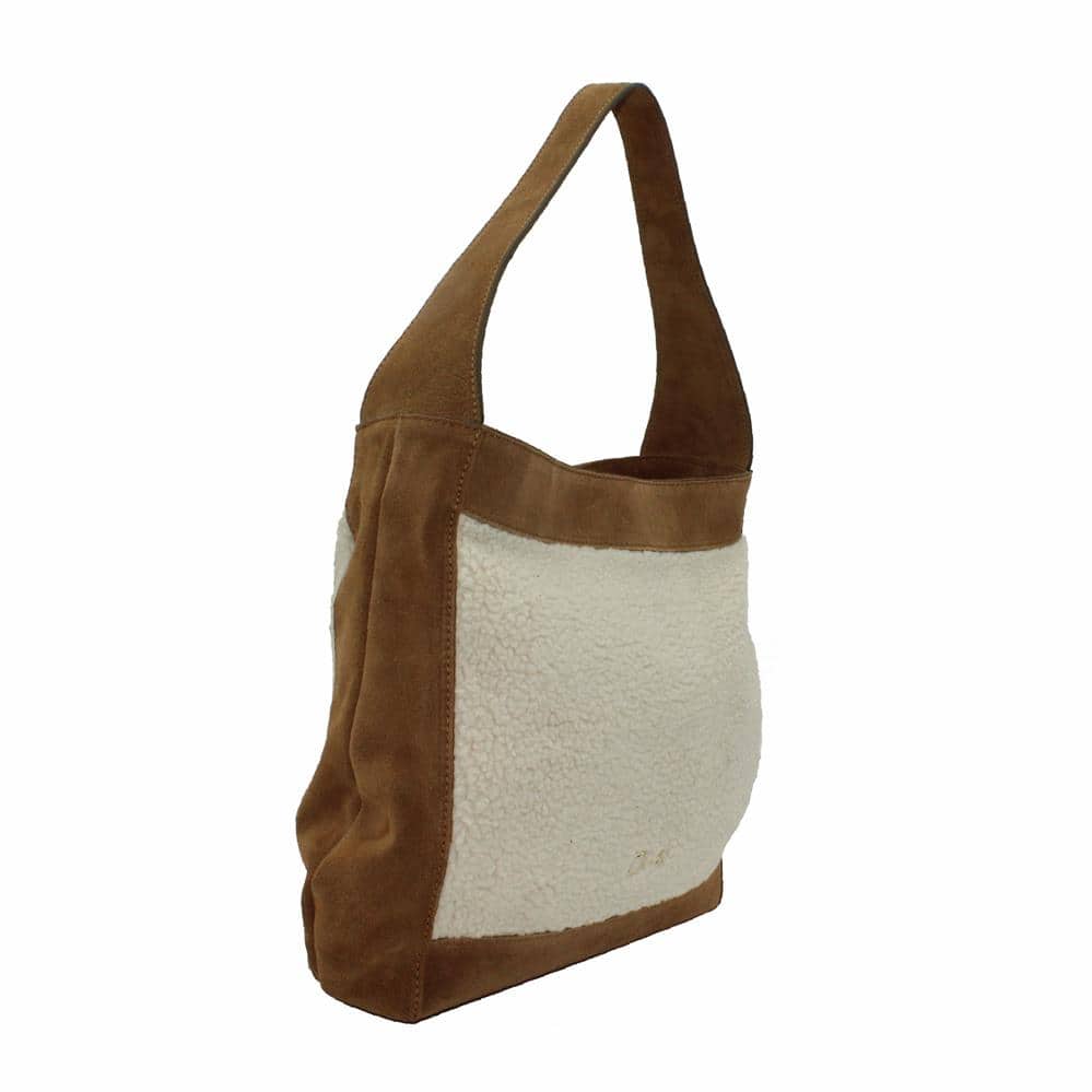 Bolso Hobo en Piel Serraje y Borrego - Imagen 3