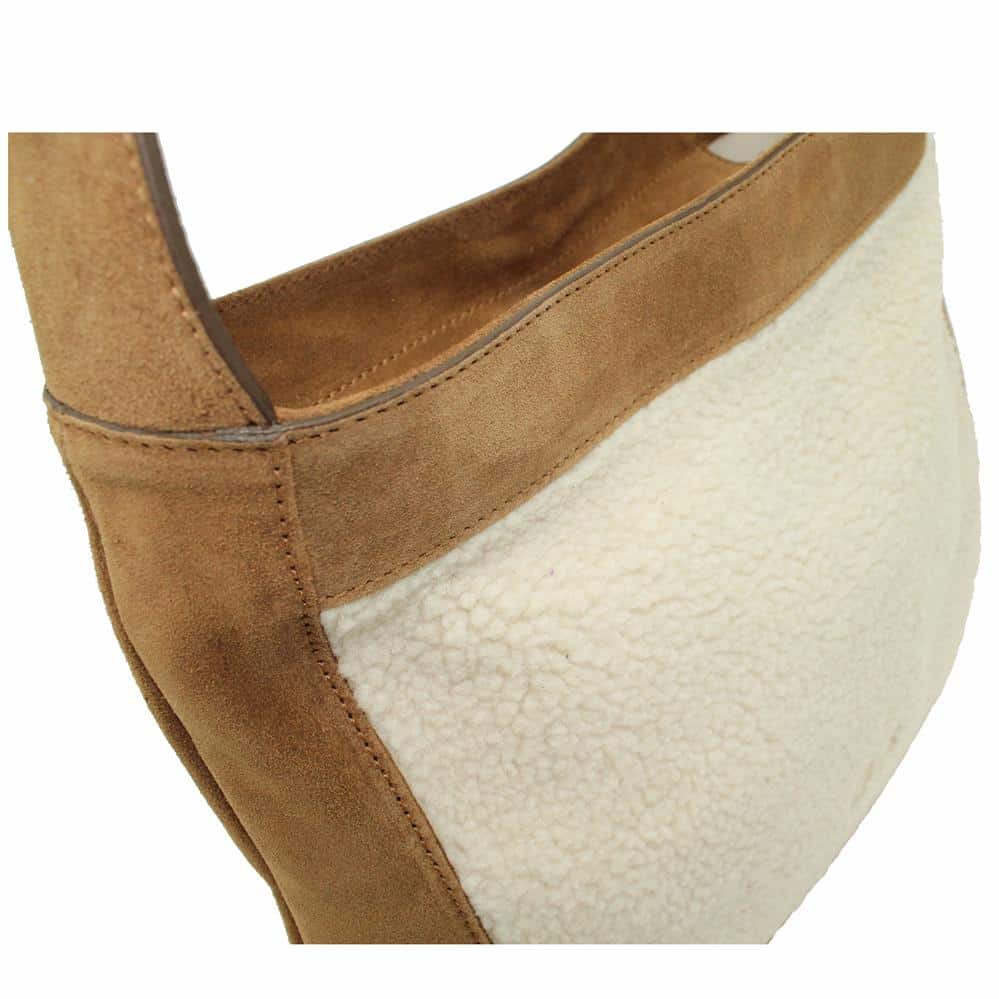Bolso Hobo en Piel Serraje y Borrego - Imagen 4