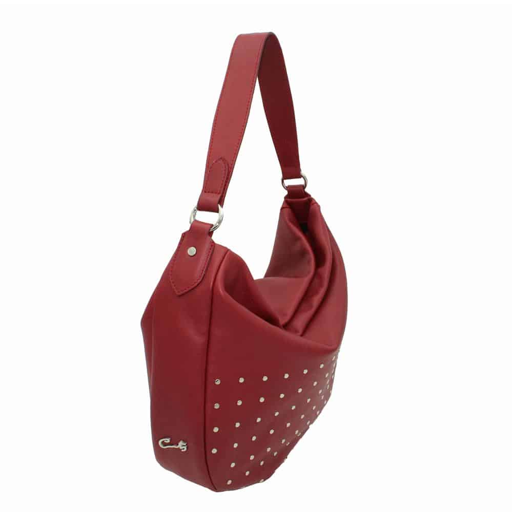 Bolso Hobo de Piel con Tachas - Imagen 3