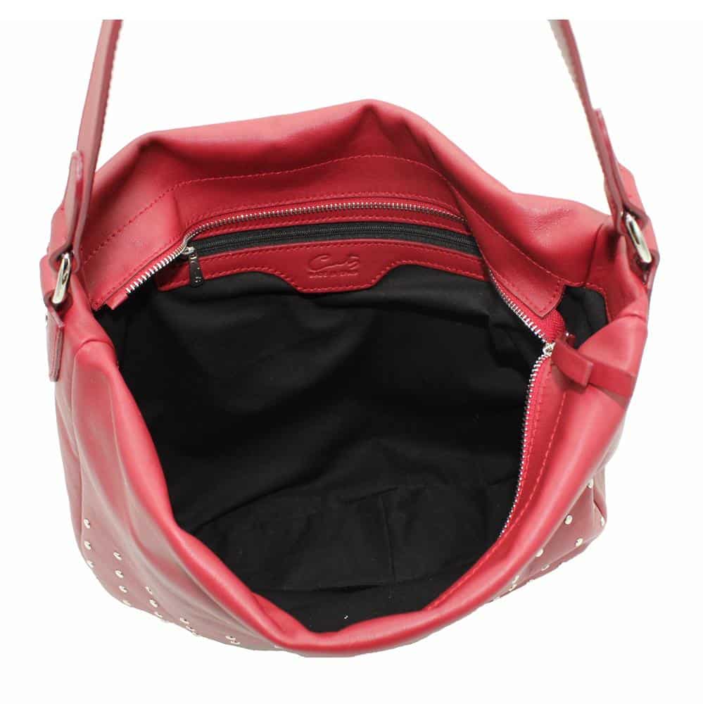 Bolso Hobo de Piel con Tachas - Imagen 5