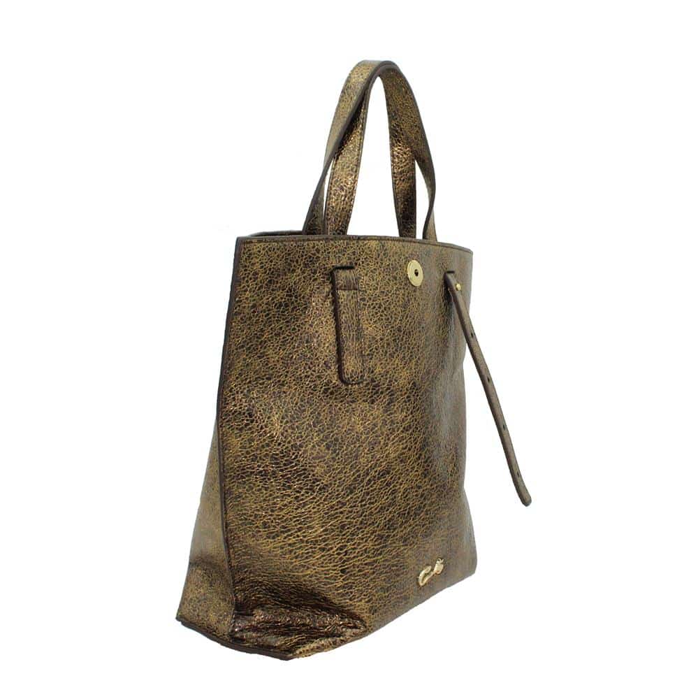 Bolso de Mano en Piel Craquelado - Imagen 3