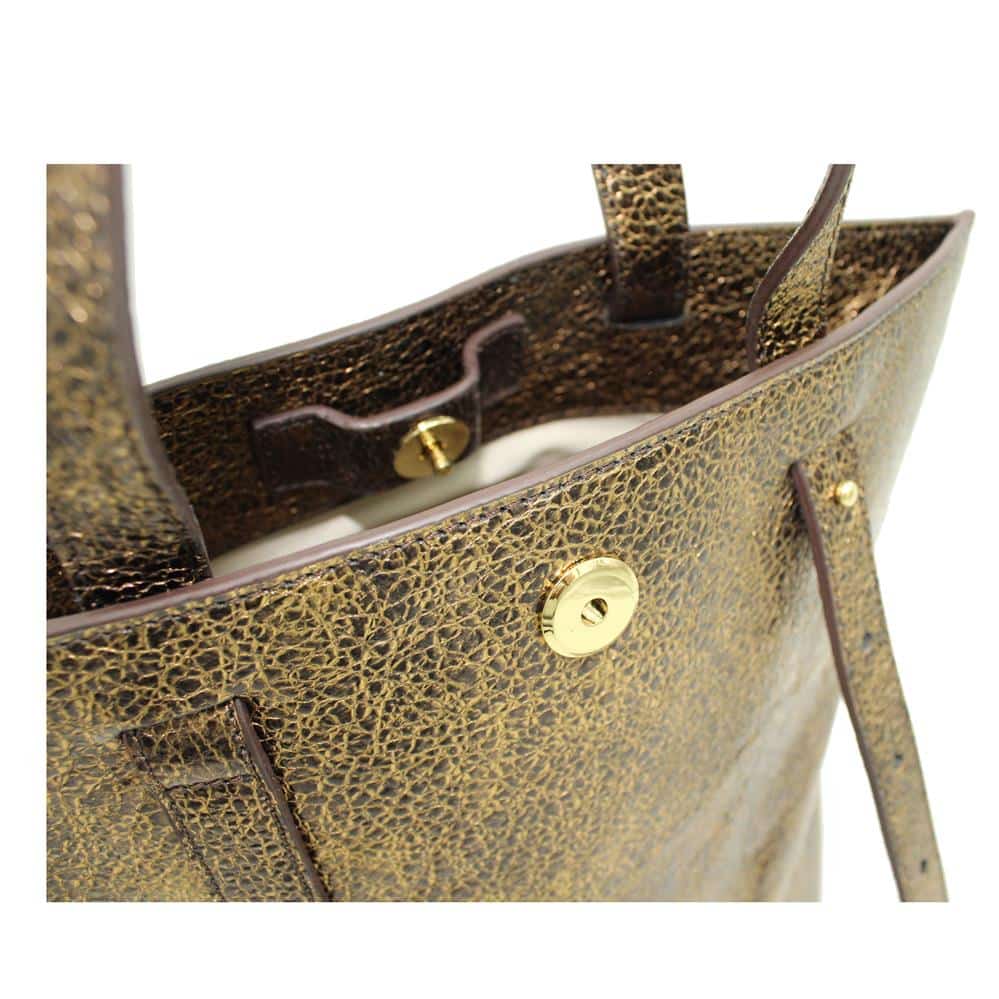 Bolso de Mano en Piel Craquelado - Imagen 4