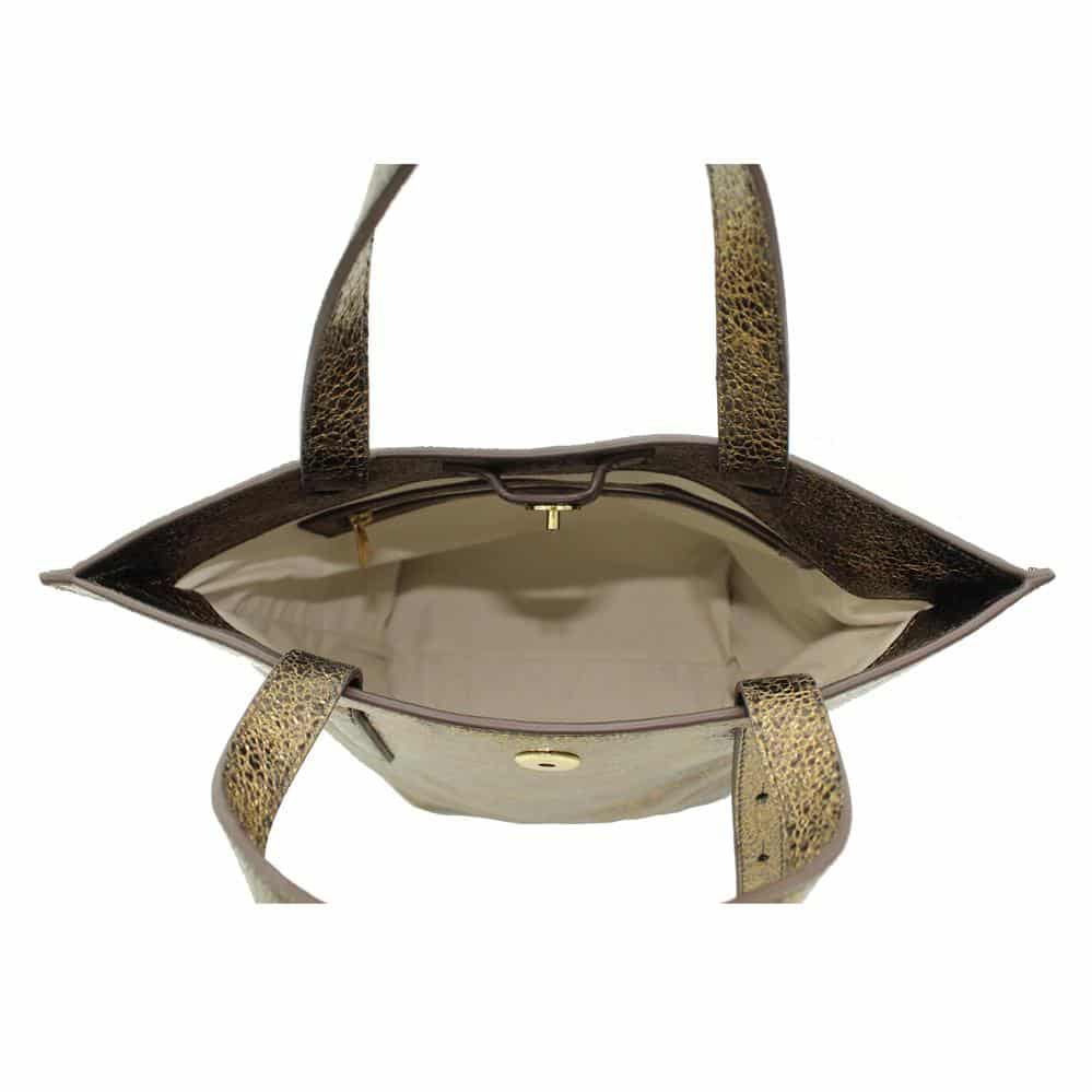 Bolso de Mano en Piel Craquelado - Imagen 6
