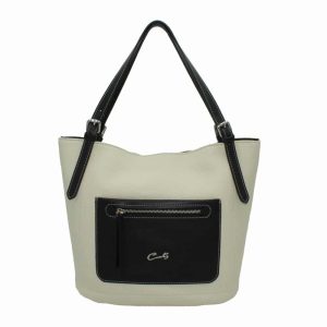 Bolso Shopper con Dos Asas y Bolsillo Delantero