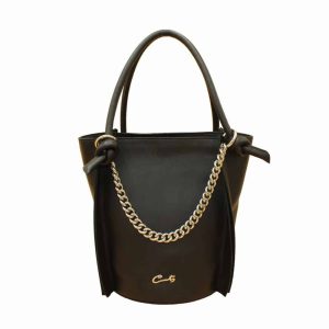 Bolso Shopper de Piel con Cadena