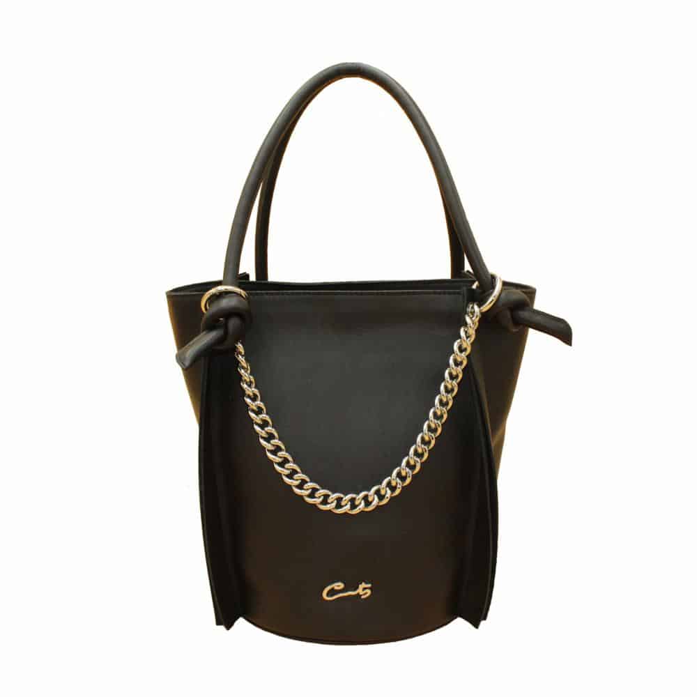 Bolso Shopper de Piel con Cadena - Imagen 2