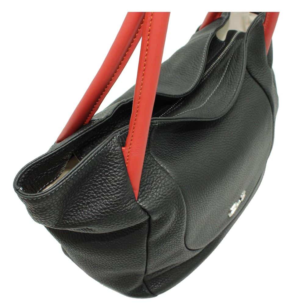 Bolso Shopper en Piel con Dos Asas color Teja - Imagen 3