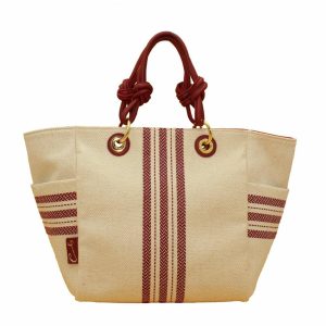 Bolso Shopping en Lona Combinado con Piel
