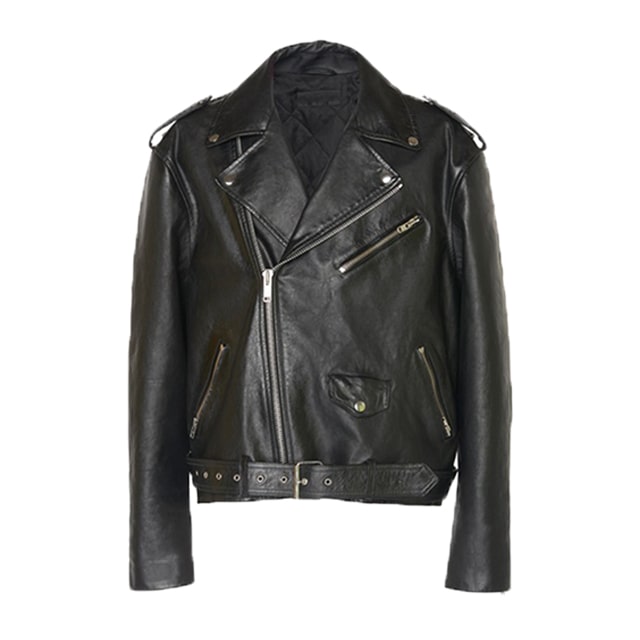 Chaqueta de moto de cuero auténtico Brando Biker Moto Racer