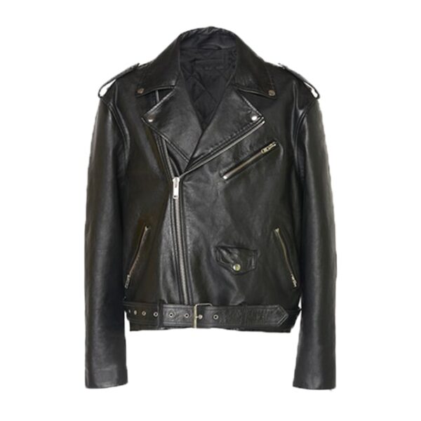 Chaqueta de moto de cuero auténtico Brando Biker Moto Racer - Imagen 4