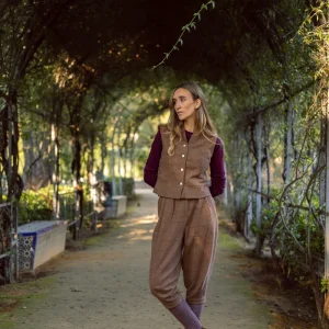 PANTALÓN ESPIGA AVELLANA