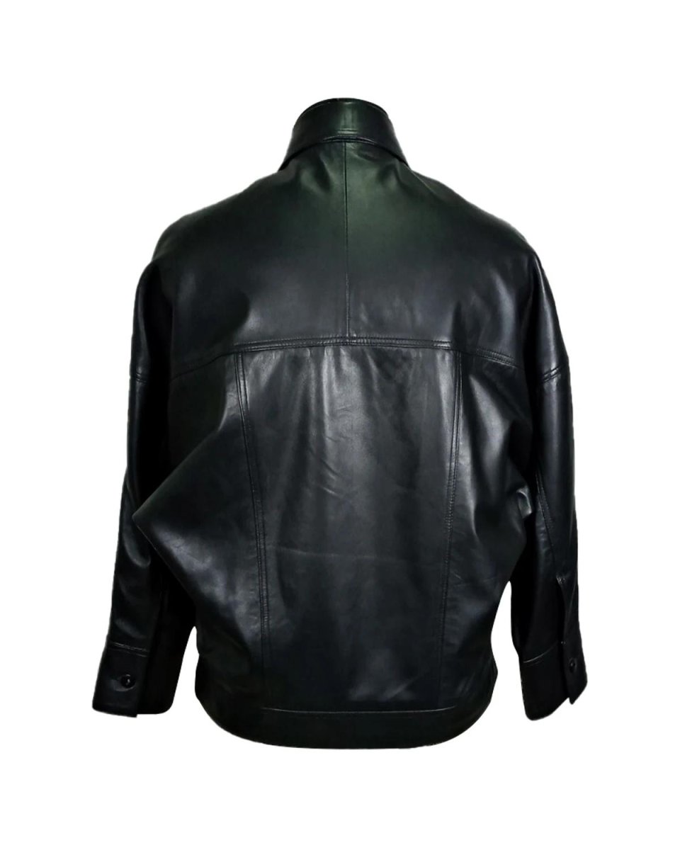 Chaqueta clásica de piel de oveja auténtica para mujer - Imagen 4