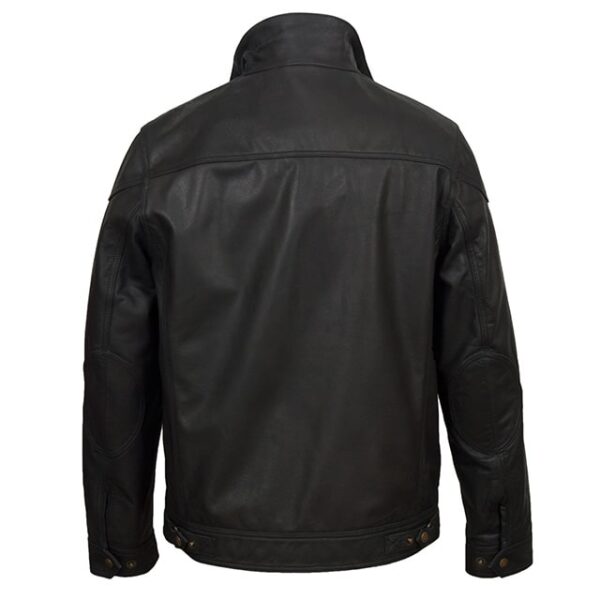 Chaqueta vaquera clásica de piel de oveja para hombre - Imagen 4
