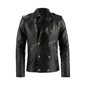 Blazer negro de doble botonadura