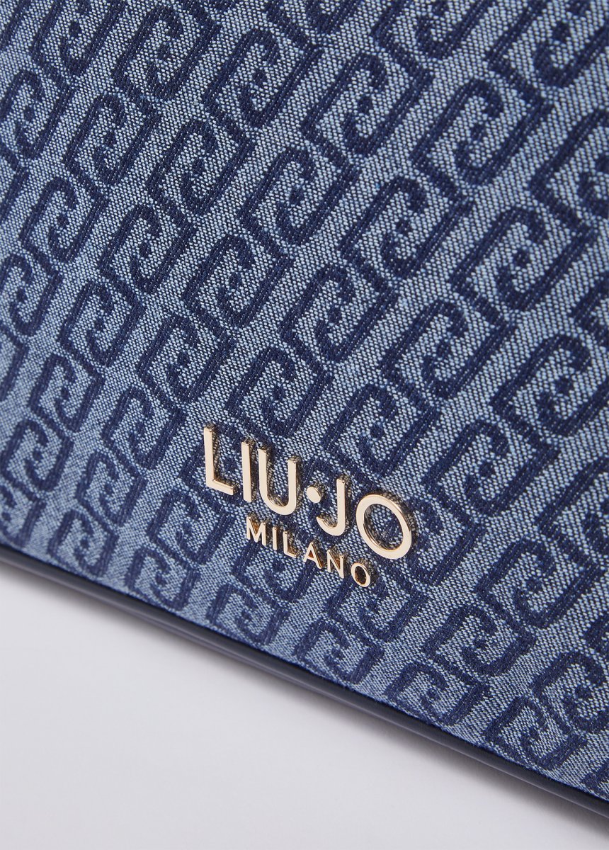 Bolso tote de denim con jacquard LIUJO - Imagen 5