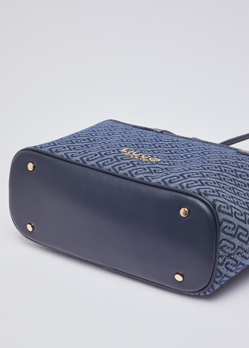 Bolso tote de denim con jacquard LIUJO - Imagen 7