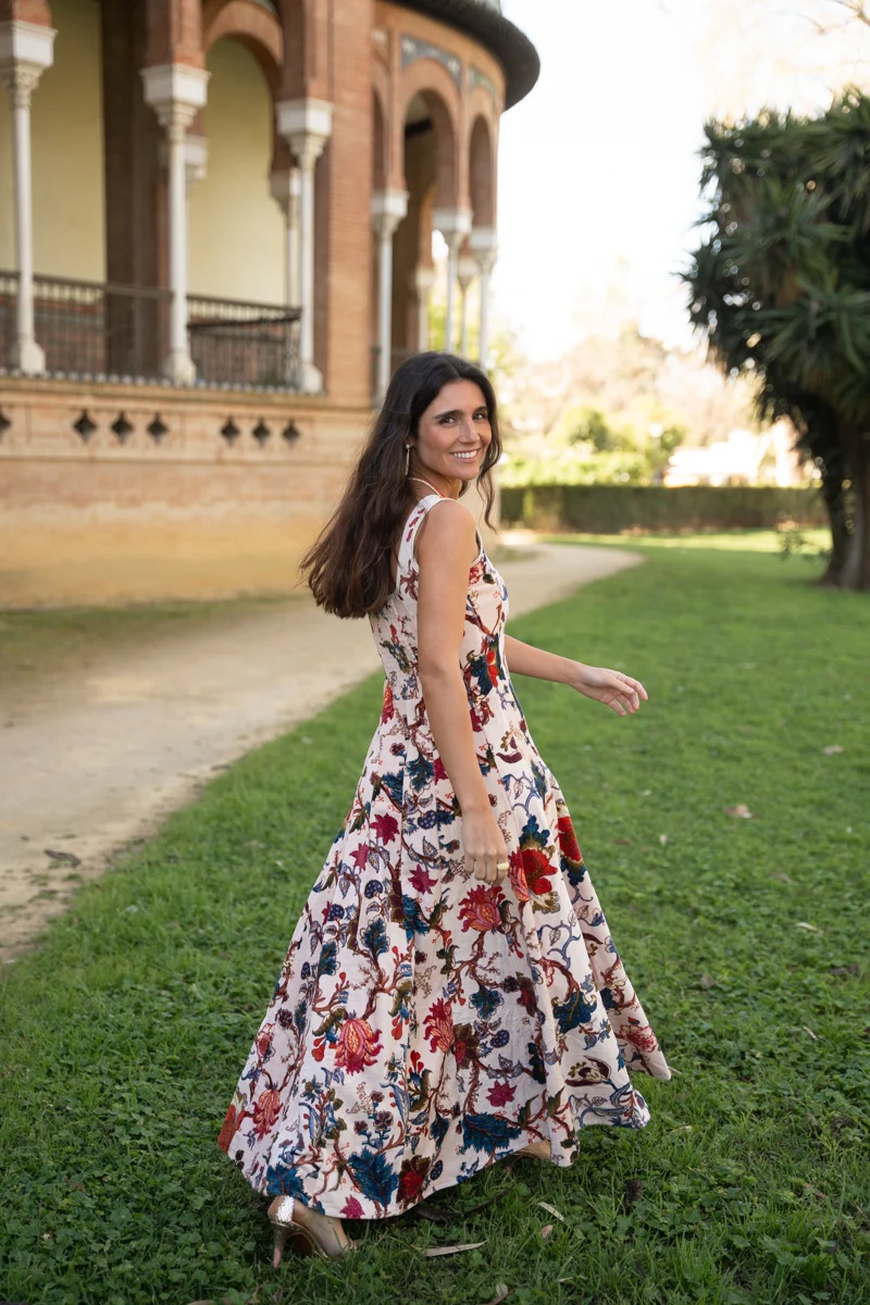 VESTIDO TERCIOPELO BEIGE - Imagen 4