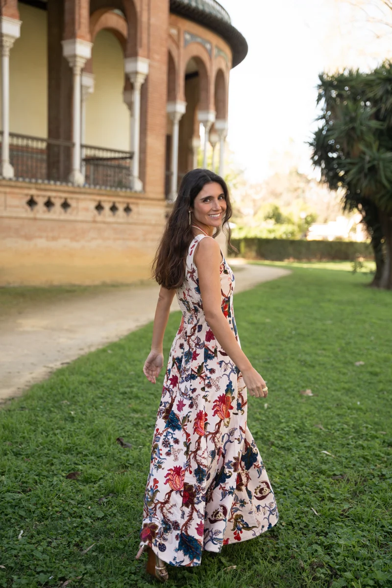 VESTIDO TERCIOPELO BEIGE - Imagen 3