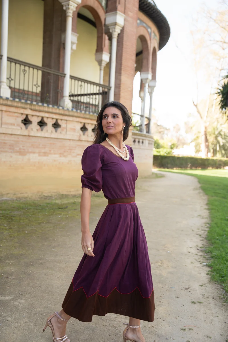FALDA BUGANVILLA Y MARRÓN - Imagen 3