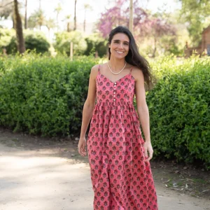 VESTIDO TIRANTAS ROSA